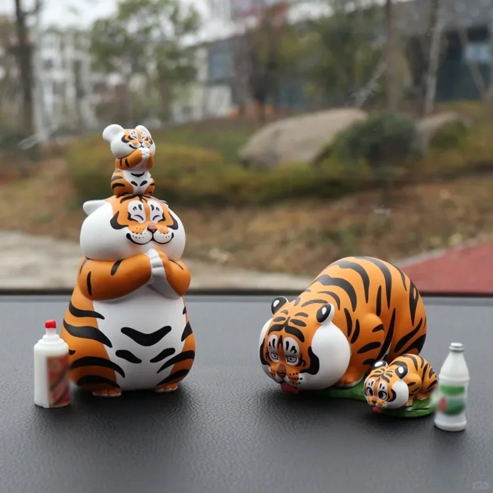 Pang Hu and Baby Blind Box Fat Tiger Surprise Figure Anime Action Figurine Models Kawaii Toys Desktop Decor Kids Birthday Gifts