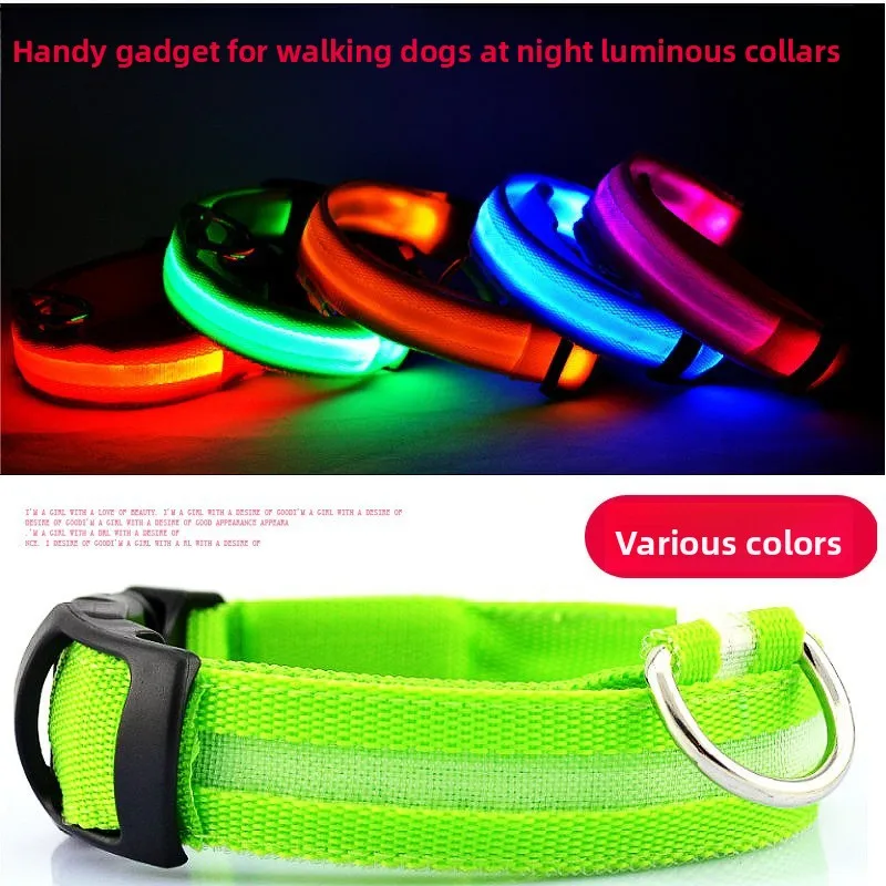 

Pet Luminous Collar Anti-strangulation Cat Necklace Accessories Dog Necklace Decorative Dog Collar Accessories Cat Scarf