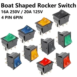 5/20/100PCS KCD4 4 Pins/6Pins With Light Rocker Switch ON-OFF 2 Position Electrical equipment Power Switch 16A250VAC/20A125VAC