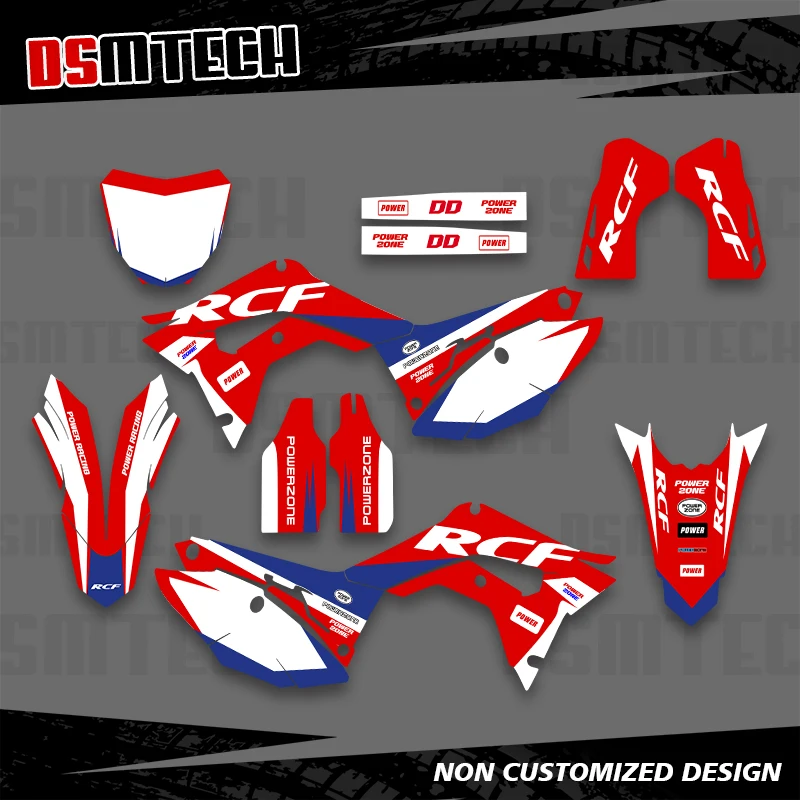 

DSMTECH Team Graphics Backgrounds Decals Custom Stickers For Honda 2018-2021 CRF250R 2017 2018 2019 2020 CRF450R