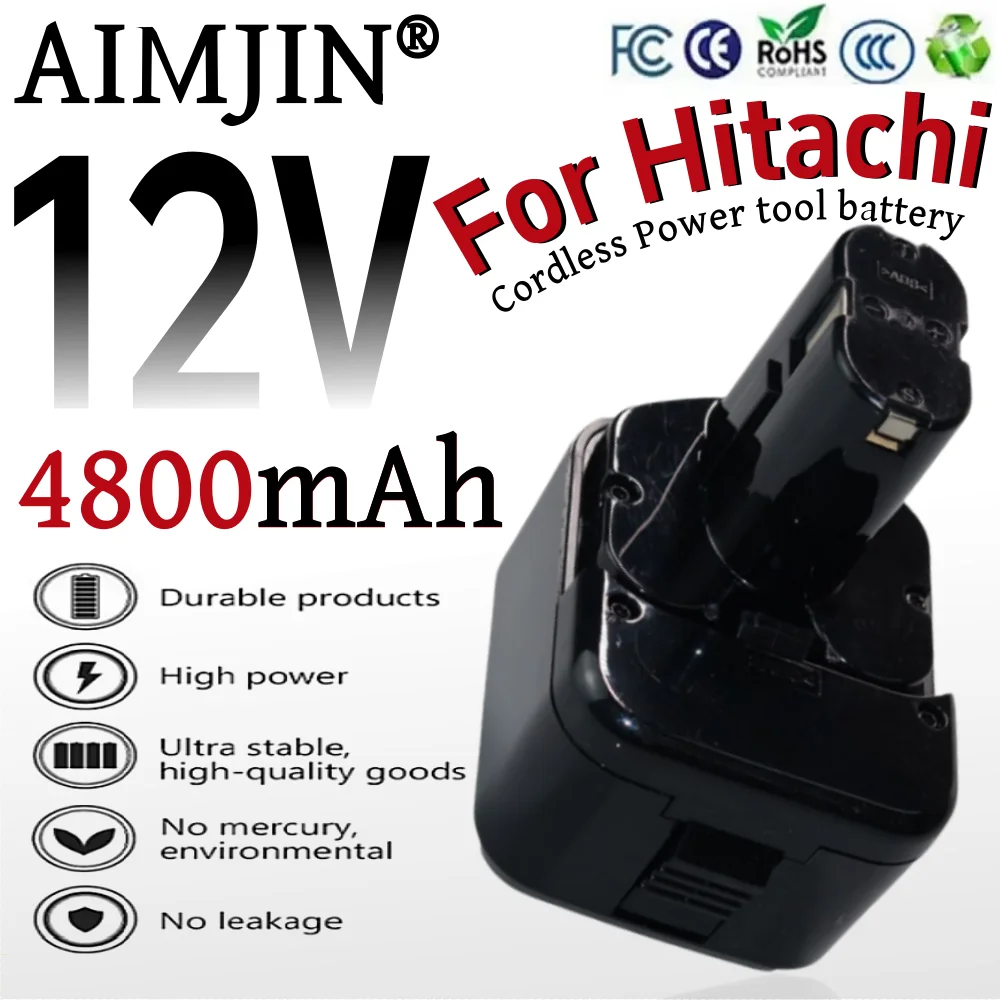 

For Hitachi 12V EB1212S 4800mAh Battery Rechargeable Power Tools Battery EB1214S EB1212S EB1214L Eb1220bl EB 1230X EB 1233X