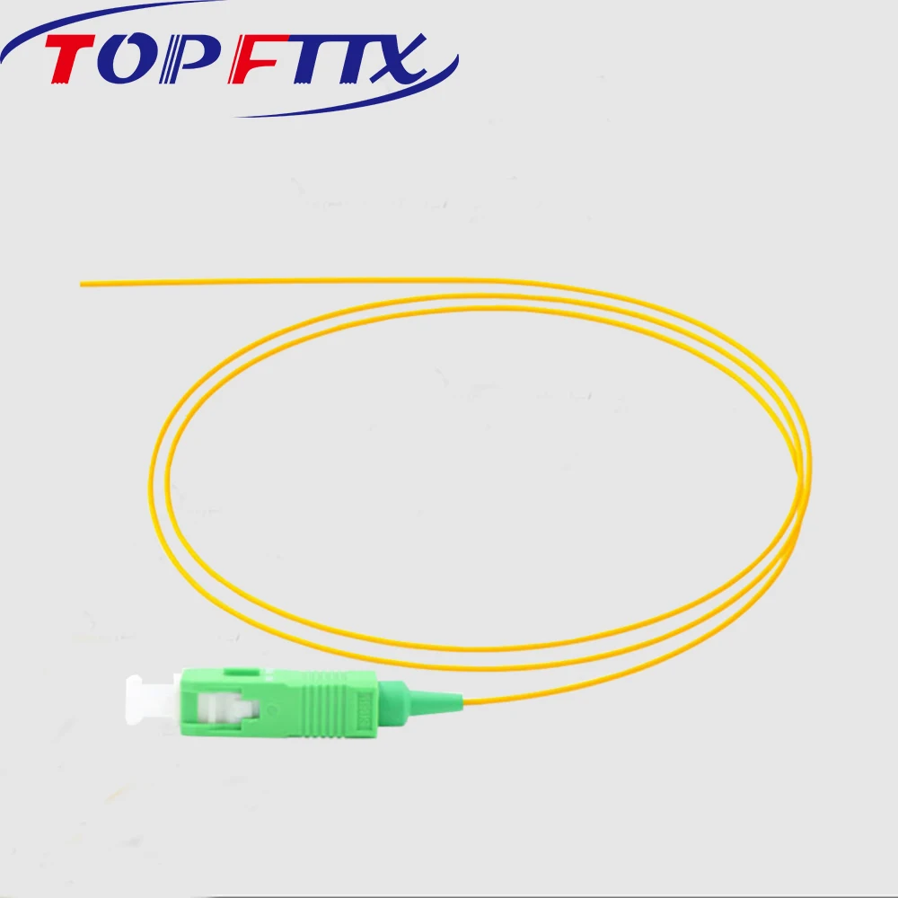 50Pcs/Bag SC/APC SC/UPC Fiber Optic Pigtail Single Mode G657A2 0.9mm Tight Buffer 1.5 Meter Length With Yellow LSZH Jacket