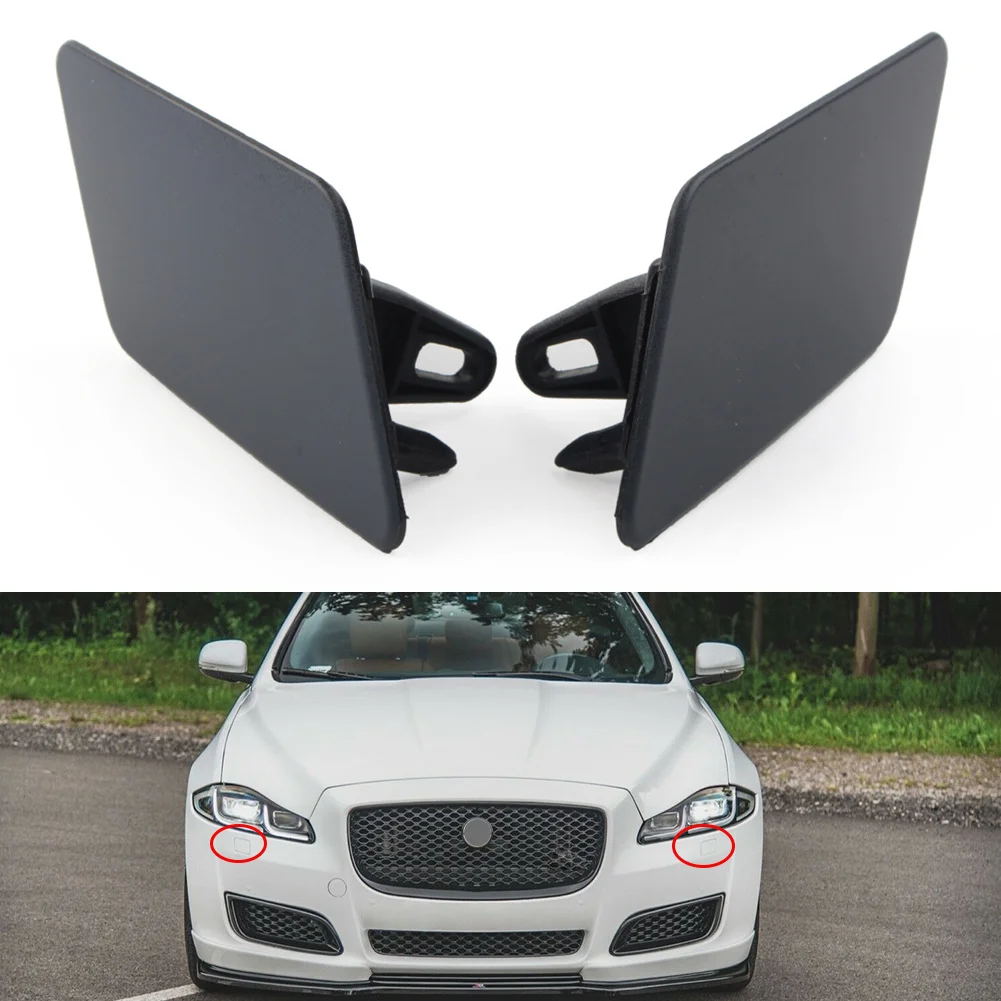 1Pair Car Front Headlight Headlamp Washer Cover Cap For Jaguar XJ 2011 2012 2013 2014 2015 2016 2017 2018 C2D3561 C2D3560