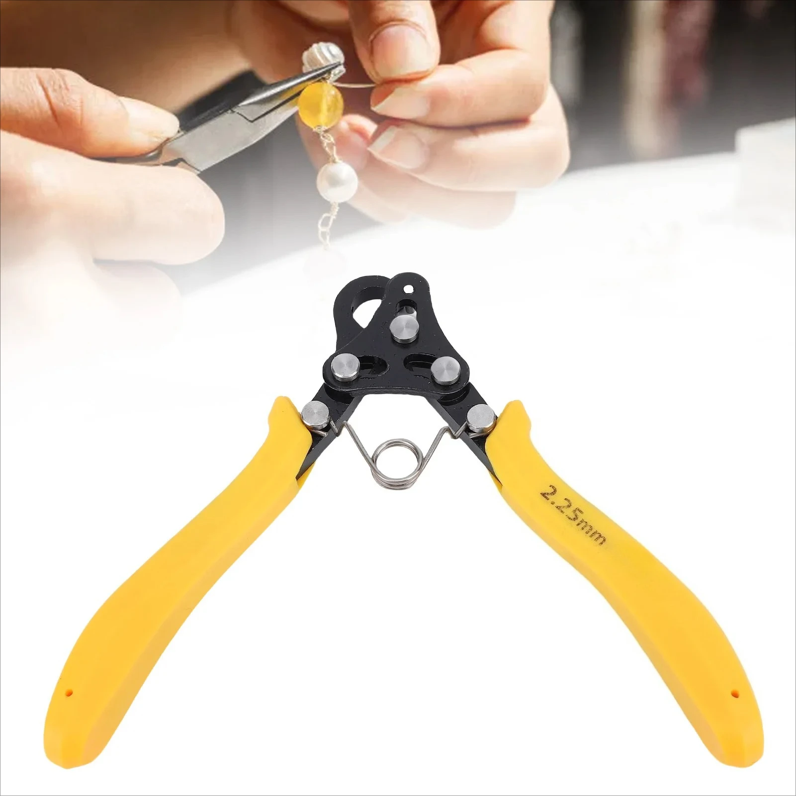 9 Pin Looping Pliers Looping Pliers Tool 2.25mm One Step Looper for 18-26 Gauges Craft Wire Golden Silver Copper Iron Winding