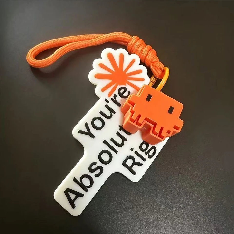 AI Claude Code Cosplay You're Absolutely Right! Keychain Pixel Style 3D Printing Pendant Keyring Bag Accessory Party Props