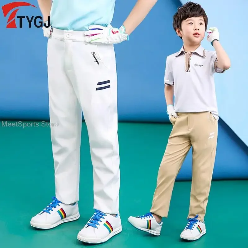 

TTYGJ Children Boys Golf Long Pants Apparel Sportswear Casual Slim Straight Golf Ball Trousers Kids Friendly Comfortble Pants