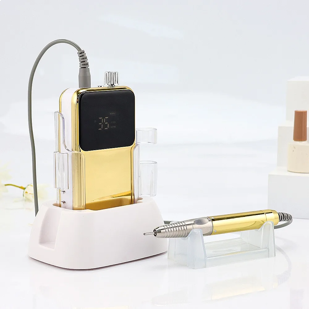 Popular Design Brushless 85W High Power 35,000 Rpm Rechargeable Portable  Efile Nail Drill Strong Machine Customize Private Logo