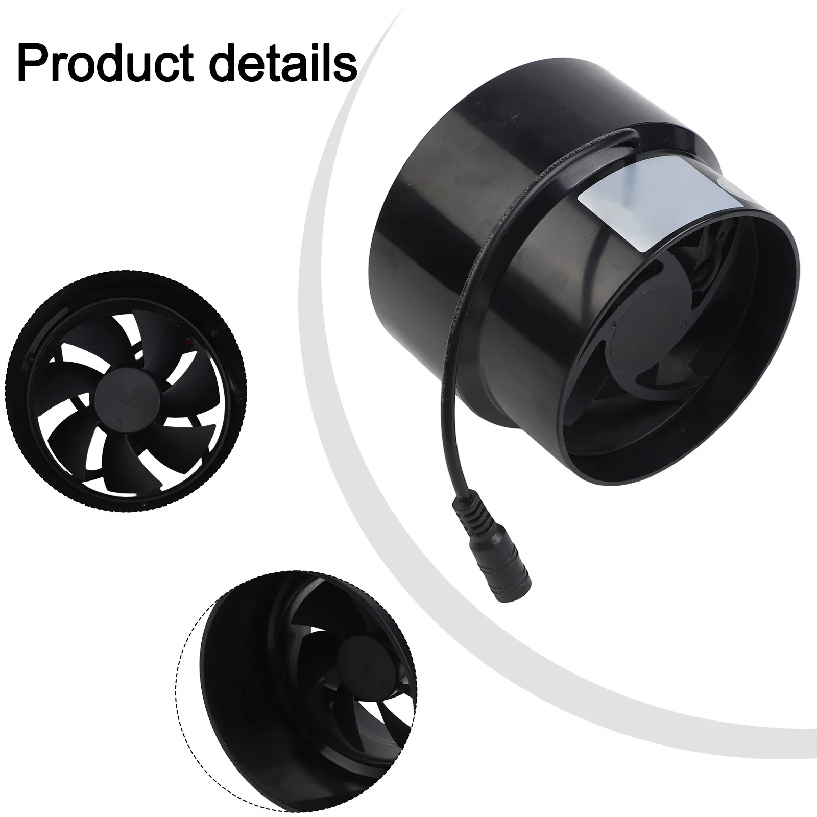 Blower Air Extractor Black 12V for exhaust Fan Low Noise Operation 39dB for versatile Applications High Performance 3600rpm