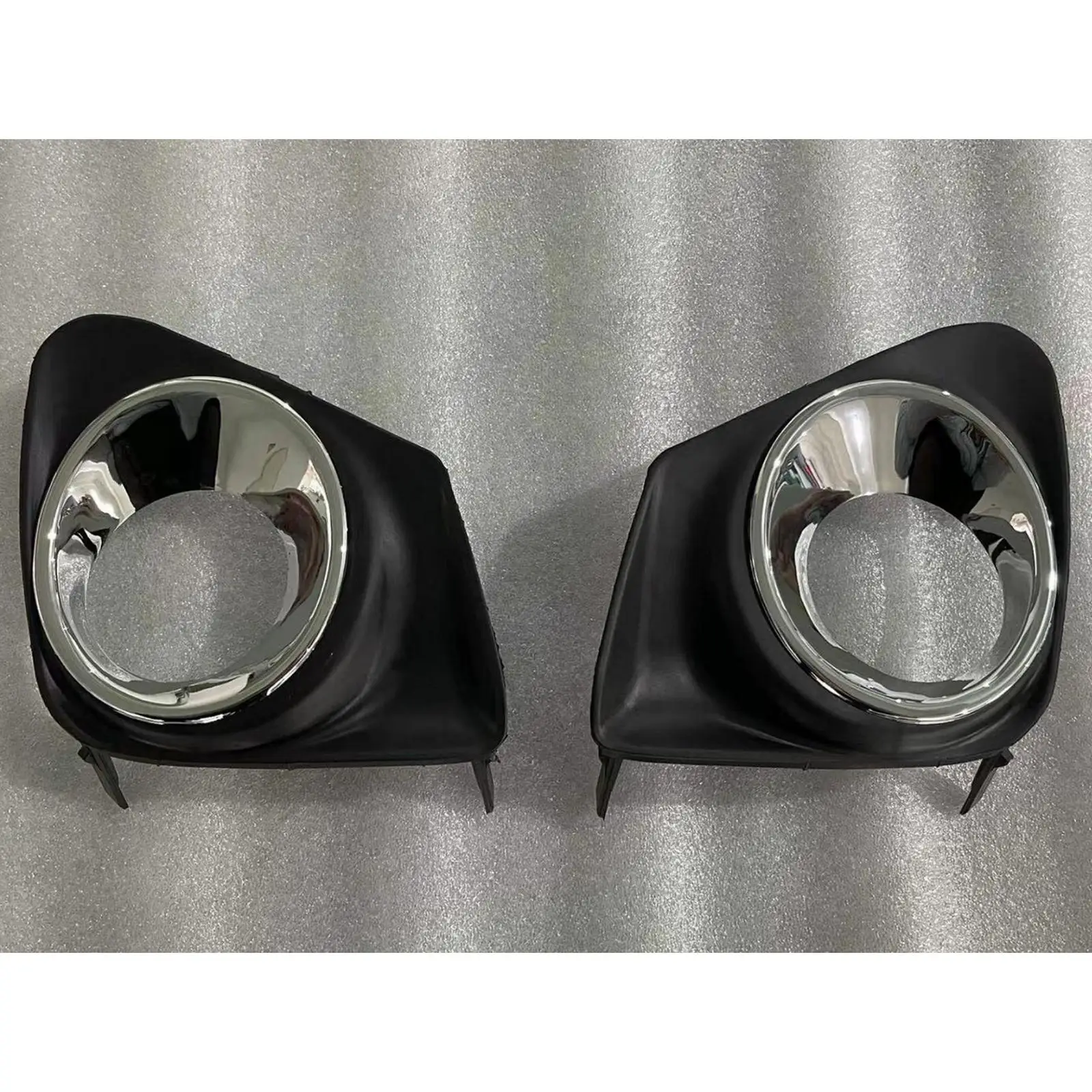 Black Plastic Fog Lamp Bezel Cover Easy Install High Quality Frame Pair for Automotive Upgrade