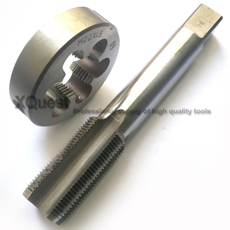 2pcs Metric Screw Tap and Die set M21 M22 M23 M24 Machine thread cutting round dies plug taps M21X1.5 M21X1 M22X2.5 M23X1 M24X2