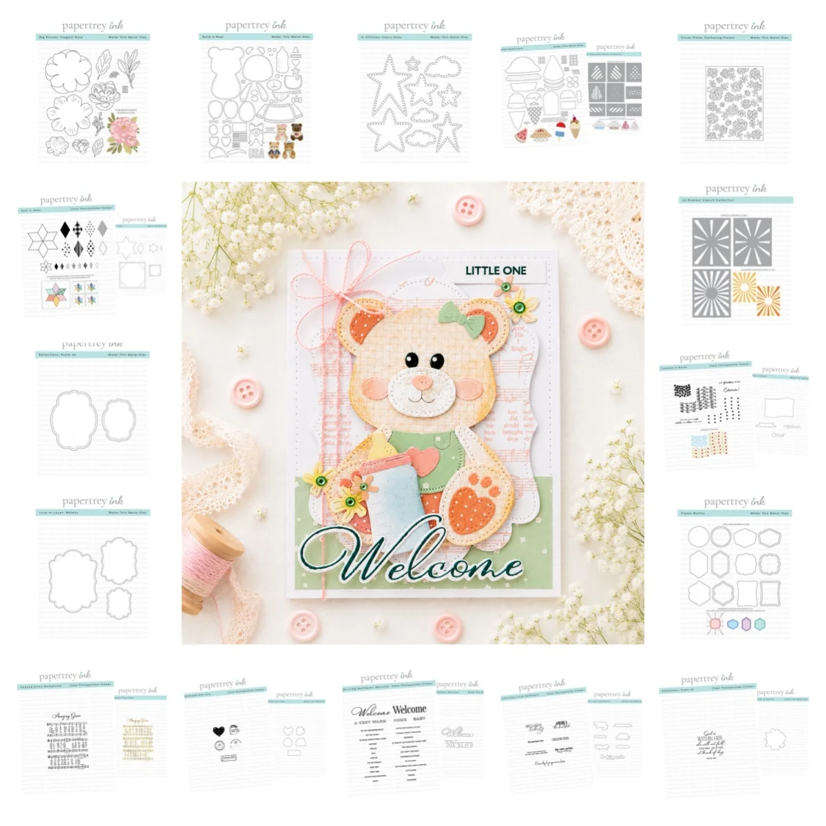 MAY Newest Bear Baby Dessert Metal Cutting Dies Clear Stamps Stencil Hot Foil for DIY Decorating Scrapbook Embossed 2026 Summer