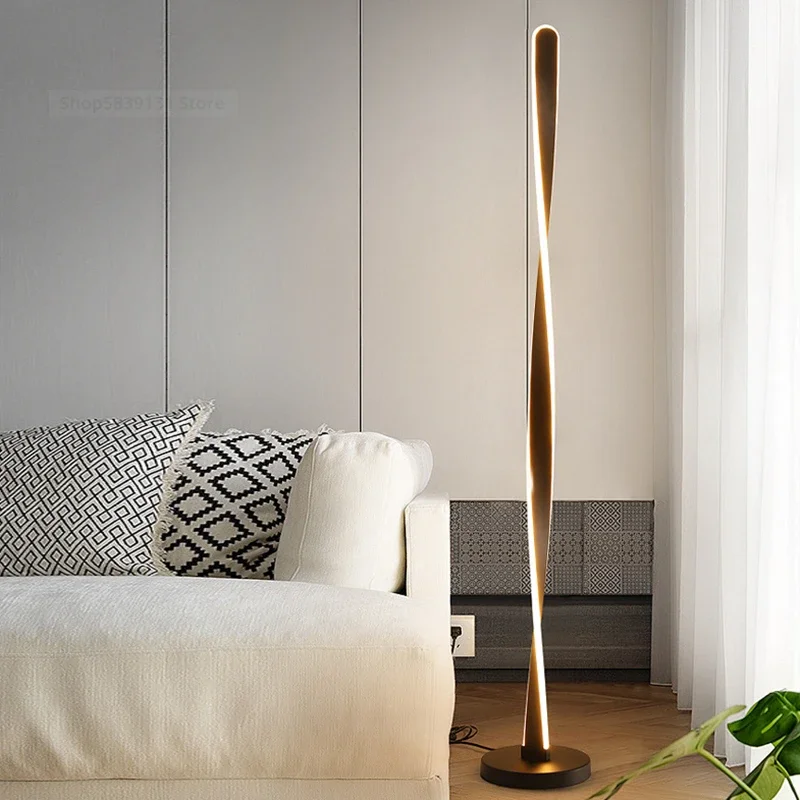 Modern Free Standing Lamps for Living Room Aluminum Floor Lamp Study Beside Lamp Stand Home Deco Lamp Floor Led Dimmable Lights