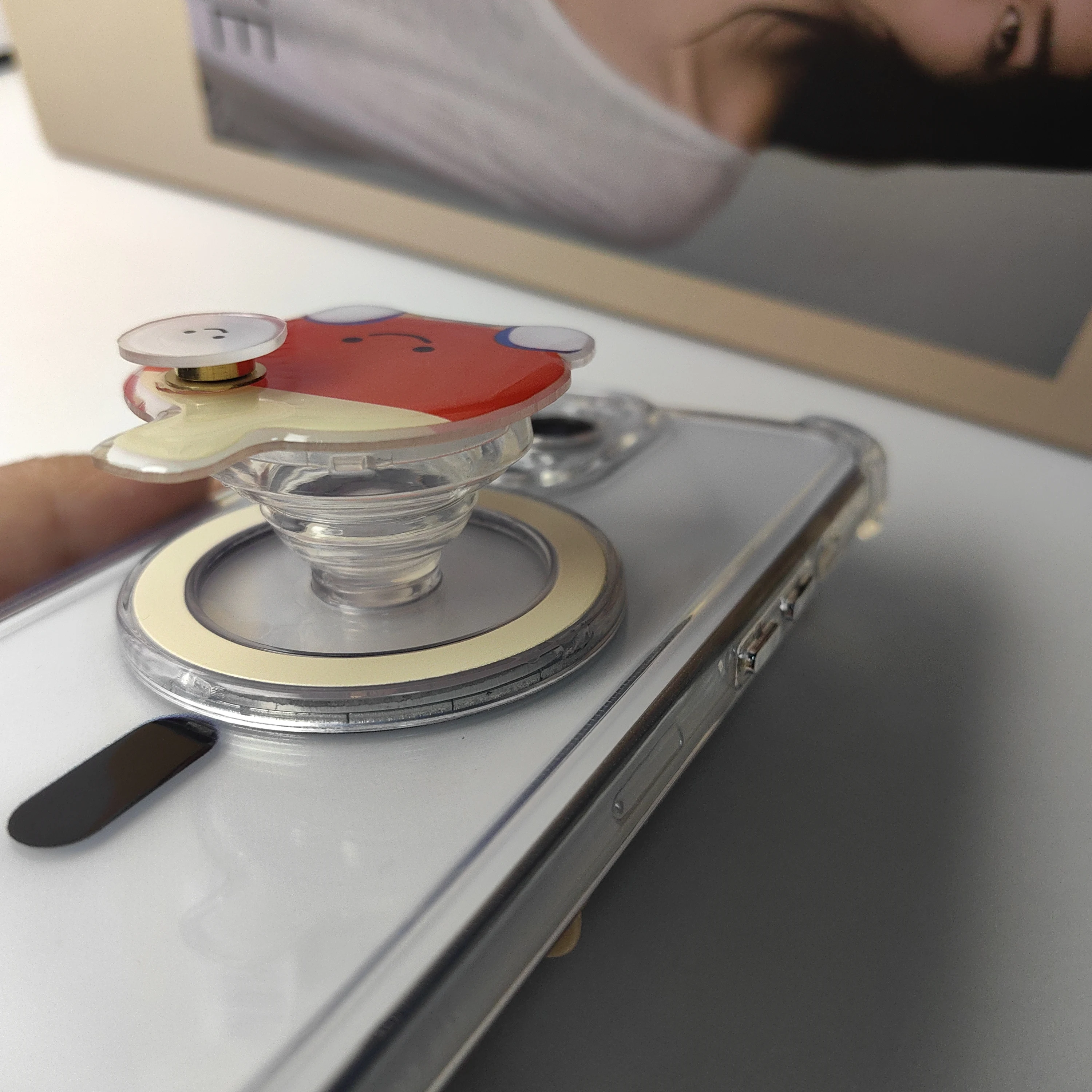 Милый вращающийся мяч для настольного тенниса, держатель для телефона Griptok, поддержка iPhone, чехлы Samsung, ручка, кронштейн для гнезда Tok, подарок для девочки