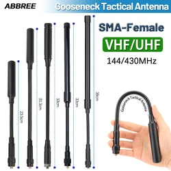 ABBREE 구즈넥 전술 안테나 AR-168 VHF UHF SMA-여성 BAOFENG UV-5R 5RH 13 17 21 PRO QUANSHEGN UV K5 (8) Plus