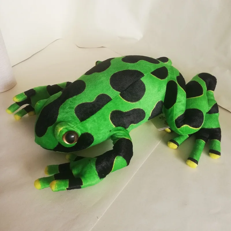 Large 40cm Lovely Green Frog Plush Toy Simulation Frog Soft Doll Boys And Girls Toys Birthday Xmas Gift s0588