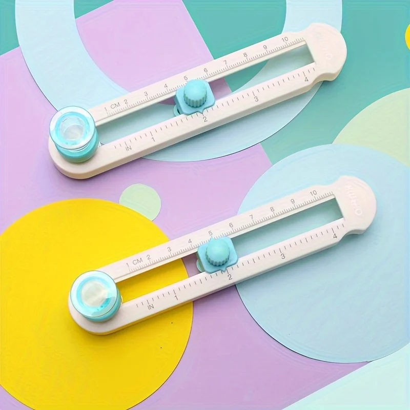 1pc Small Circle Cutter, DIY Circle Cutting Tool, Plastic Circle Cutting Knife, Manual Rotary Compass