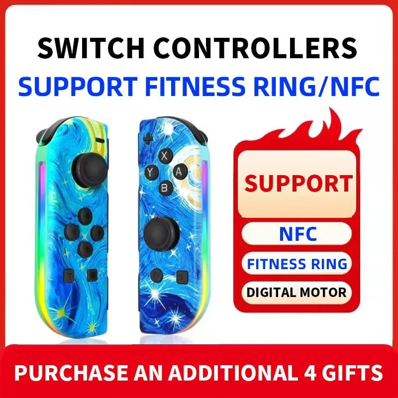 Controlador inalámbrico para Nintendo Switch NS/OLED/LITE, Joystick con vibración dual, Control remoto Turbo, Joypad L/R con giroscopio de 6 ejes