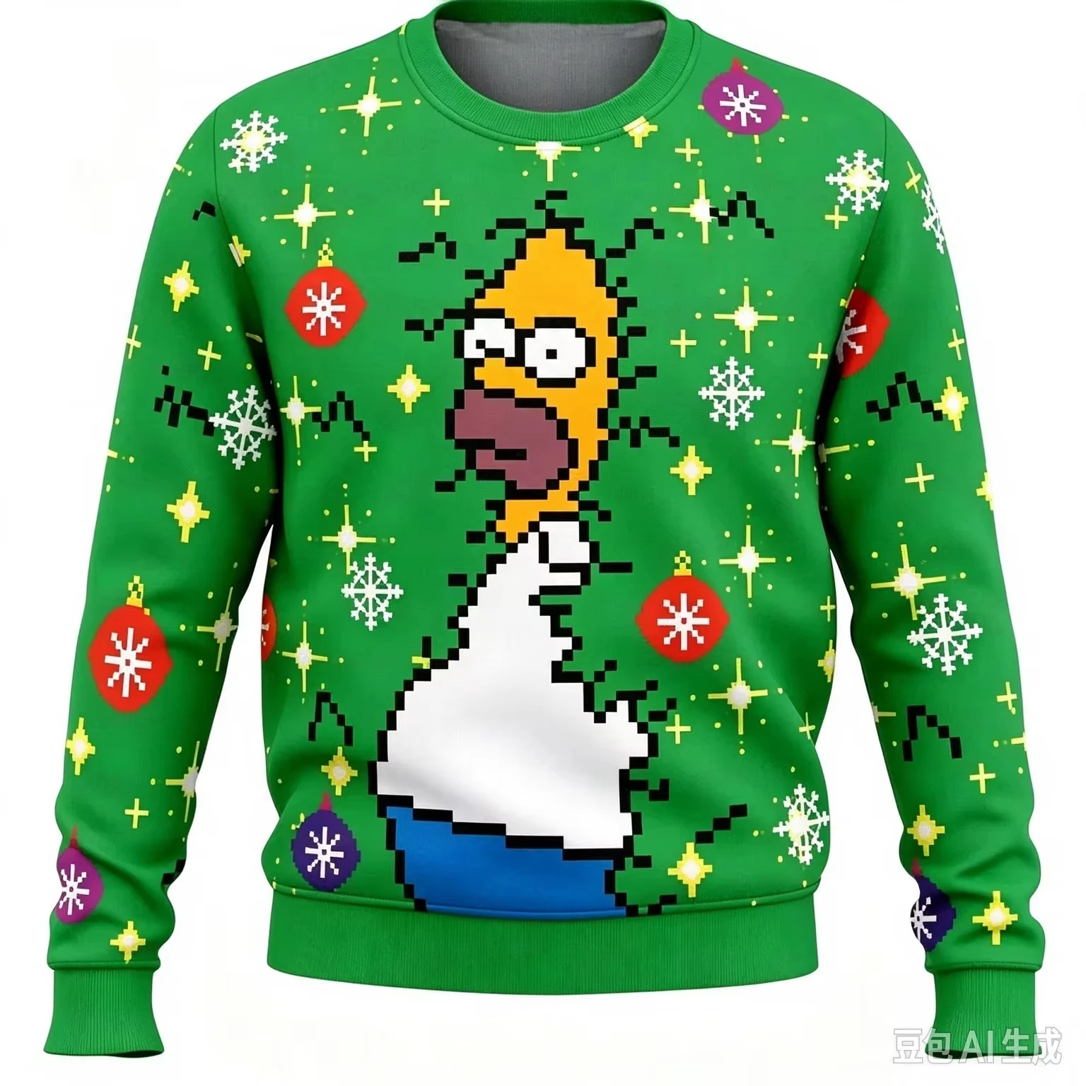 Autumn and Winter Simpson Cartoon Printed Top, Thin Velvet Pullover, Family Matching Clothing for Boys and Girls