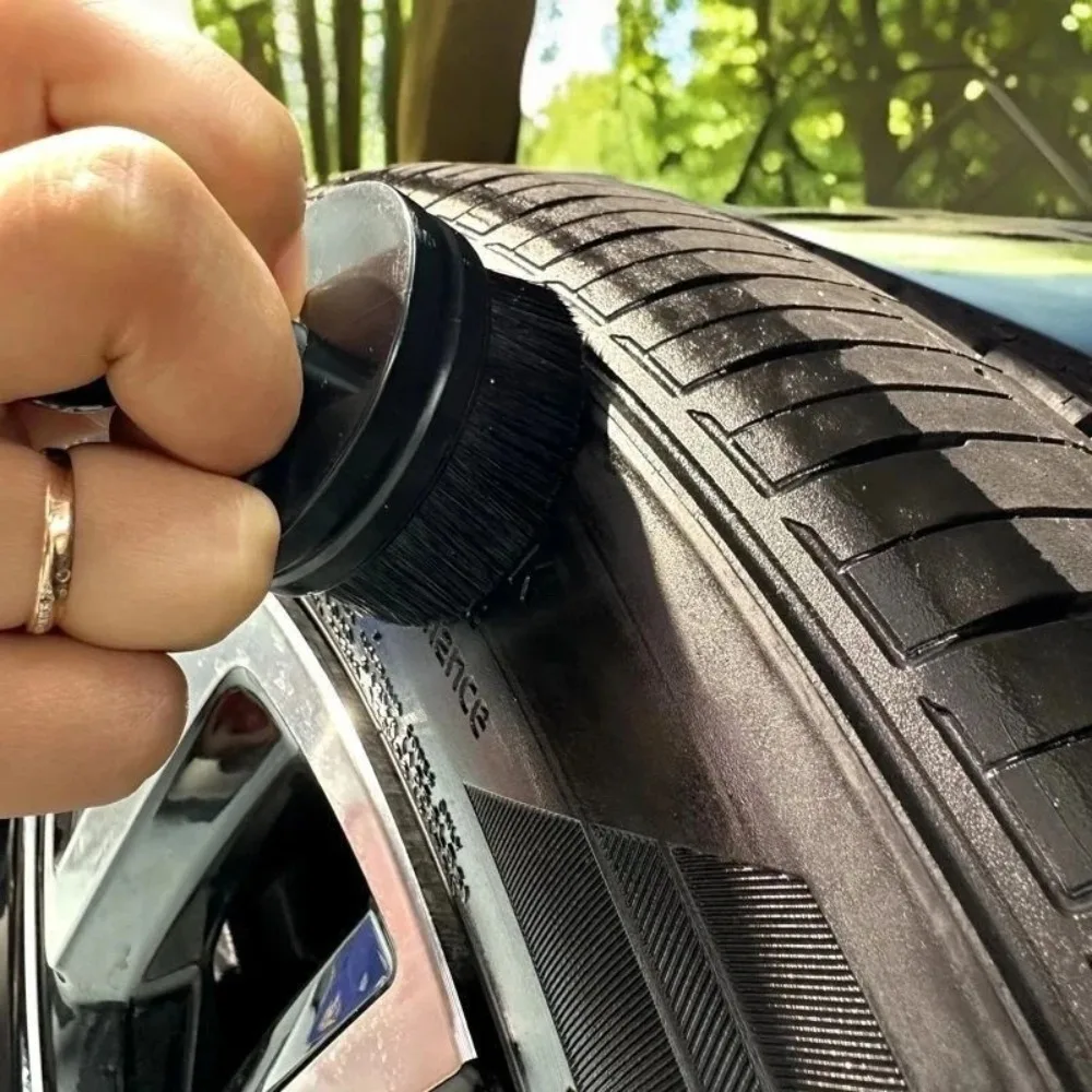 New Shine Applicator Vegan Tire Shine With Stand For Auto Detailing Cleaning Service Dust Removal Brushes Car Cleaning Brush