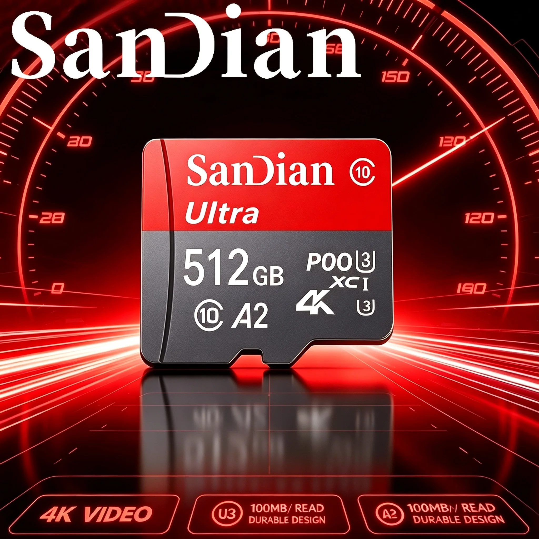 Memory Card 128GB TF Cards 64GB Micro TF SD Card 512GB SD Cards 4K C10 V10 for GoPro/Surveillance/Smart TV/PC Mac/Car Camera