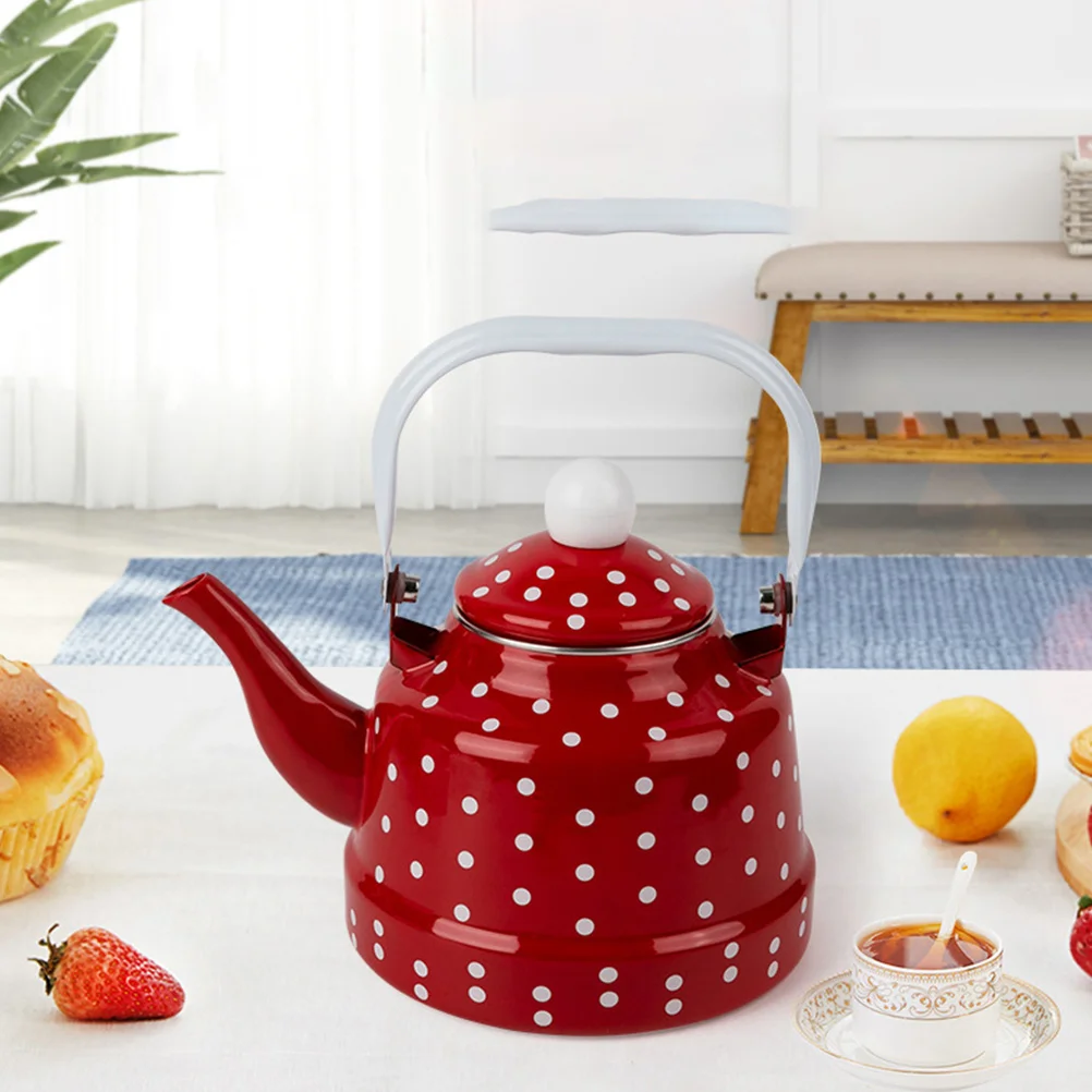 Enamel Kettle Water Pot Kitchen Teakettle Adorable Teapot Home Supplies Household Coffee Machines