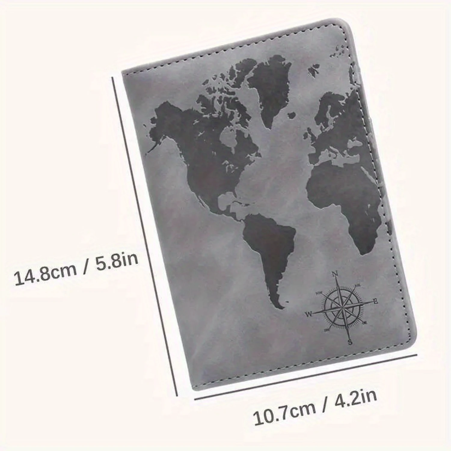 Elegant RFID Blocking Passport Holder with Card Slot for Travel, PU Leather Organizer and Ticket Protector