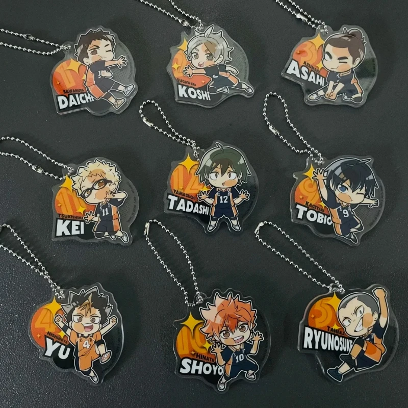 TAKARA TOMY Anime Keychain Cartoon Model Hinata Shoyo Kageyama Tobio Keychain Gashapon Anime Toys Collection Ornaments Kids Gift
