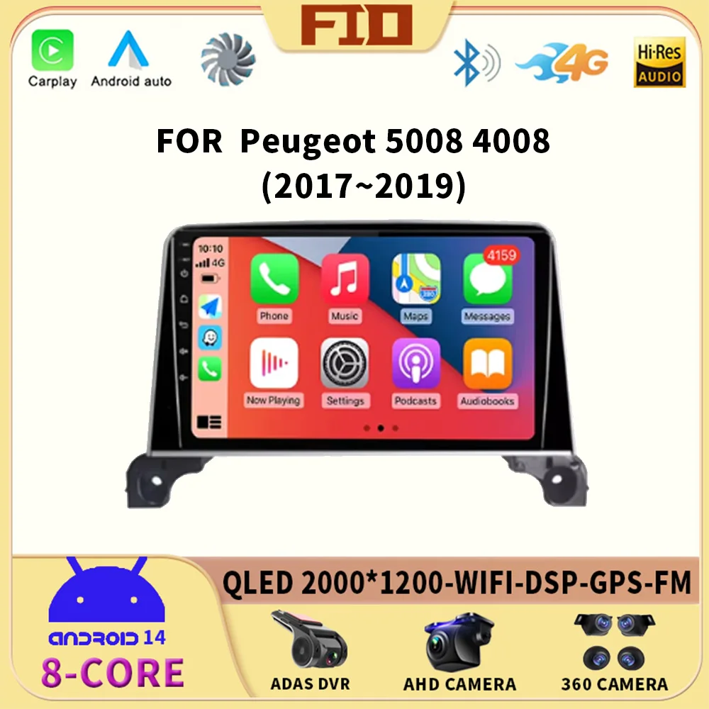 

9 inch Android OS for Peugeot 5008 4008 2017 - 2019 GPS Navi Car Multimedia Radio Video Player BT Audio DSP Stereo 4G Auto Tools