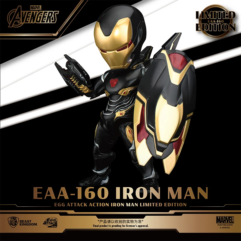 In Stock 100% Original Beast Kingdom Iron Man MK50 EAA160 The Avengers Movie Character Model Collection Artwork Q Version 21CM