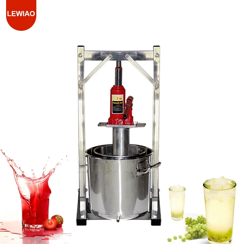 

Commercial Portable Fruit Juice Cold Press Stainless Steel Jack Manual Grape Juice Press