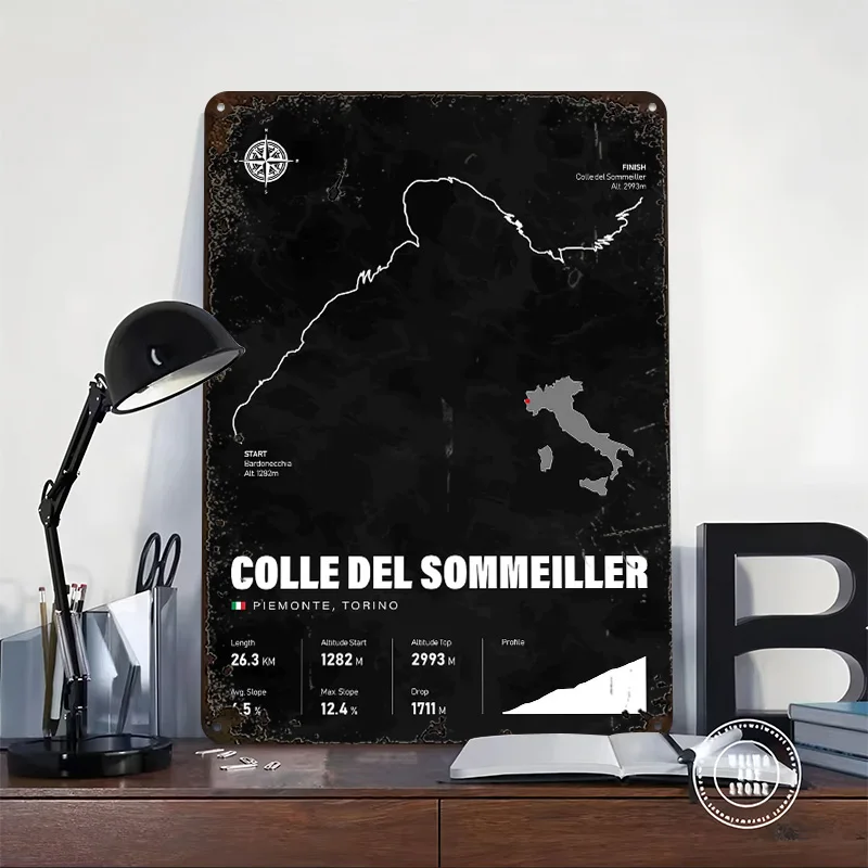 Colle Del Sommeiller Italy Metal Poster Perfect Gift for Fans Lovers Personalized Wall Art Metal Sign for Article Decoration