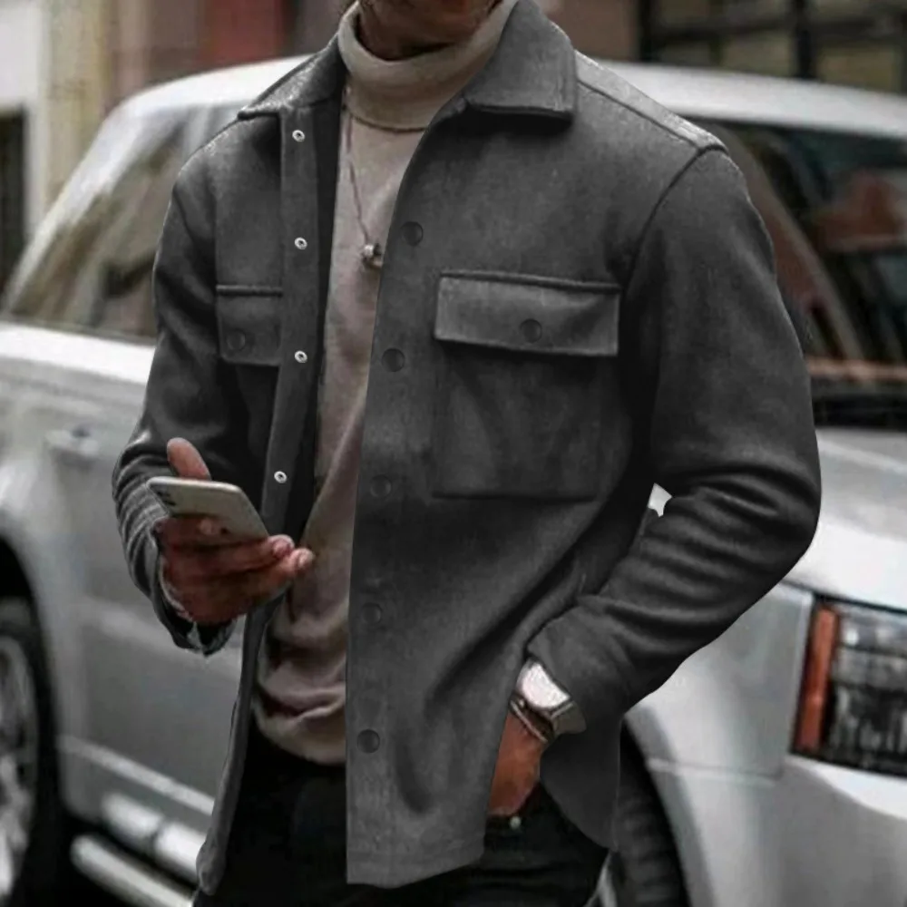 

2025 Spring/Autumn Men's Jacket - European & American Style Casual Fashion Coat
