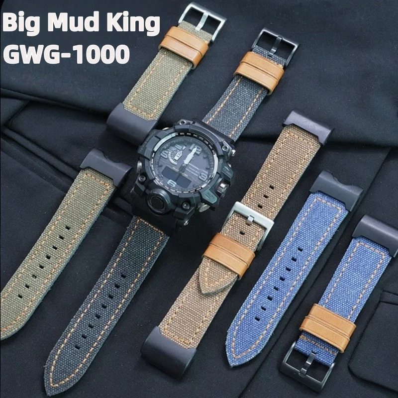 

Металлический ремешок из нержавеющей стали для часов G-SHOCK Casio Big Mud King GWG-1000/GB Series, аксессуары для модификации.