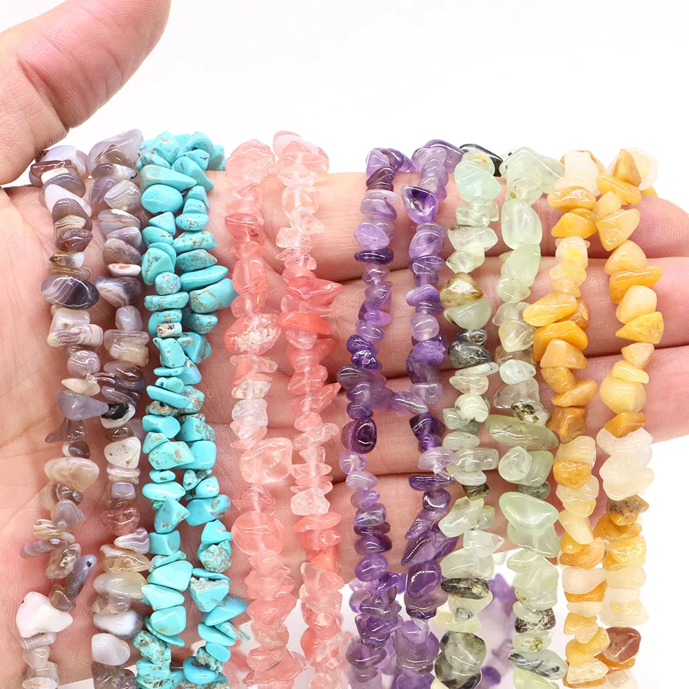 5-8mm Natural Gems Amethyst Garnet Fluorite AIrregular Stone Beads Chip Gravel Freeform DIY Necklace Bracelet For Jewelry Making