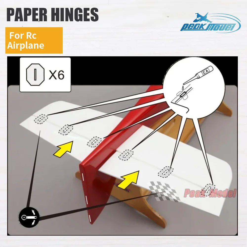 10pcs/lot Paper Hinges /hinge Folding Leaf / Aileron Tail Wing Connector, Kt , Foam , Balsa Rc Airplane Universal