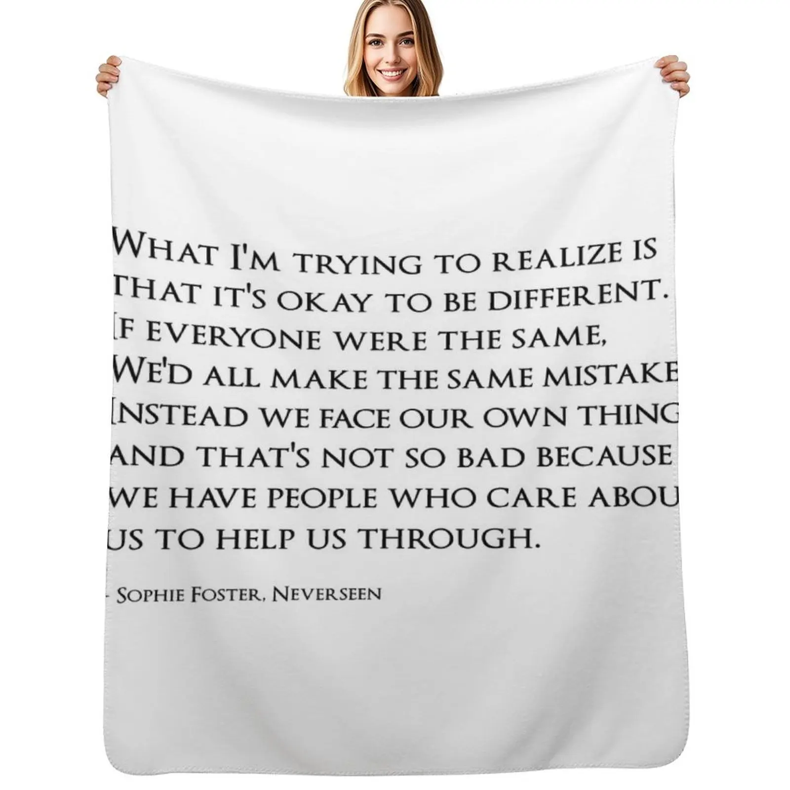 

Sophie Quote Throw Blanket Weighted Soft Plaid Soft Big warm for winter Blankets