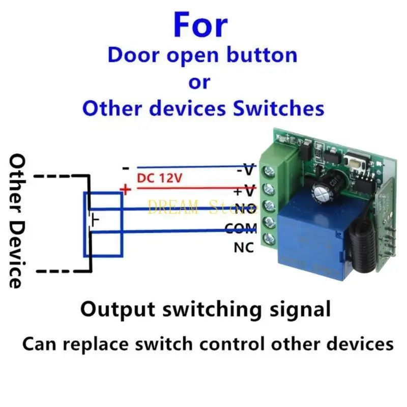 Universal Wireless Remote Control Switch DC12V 1CH RF Relay Receiver Module 1 for CH with 2 RF Remote Transmitter 2 best sale