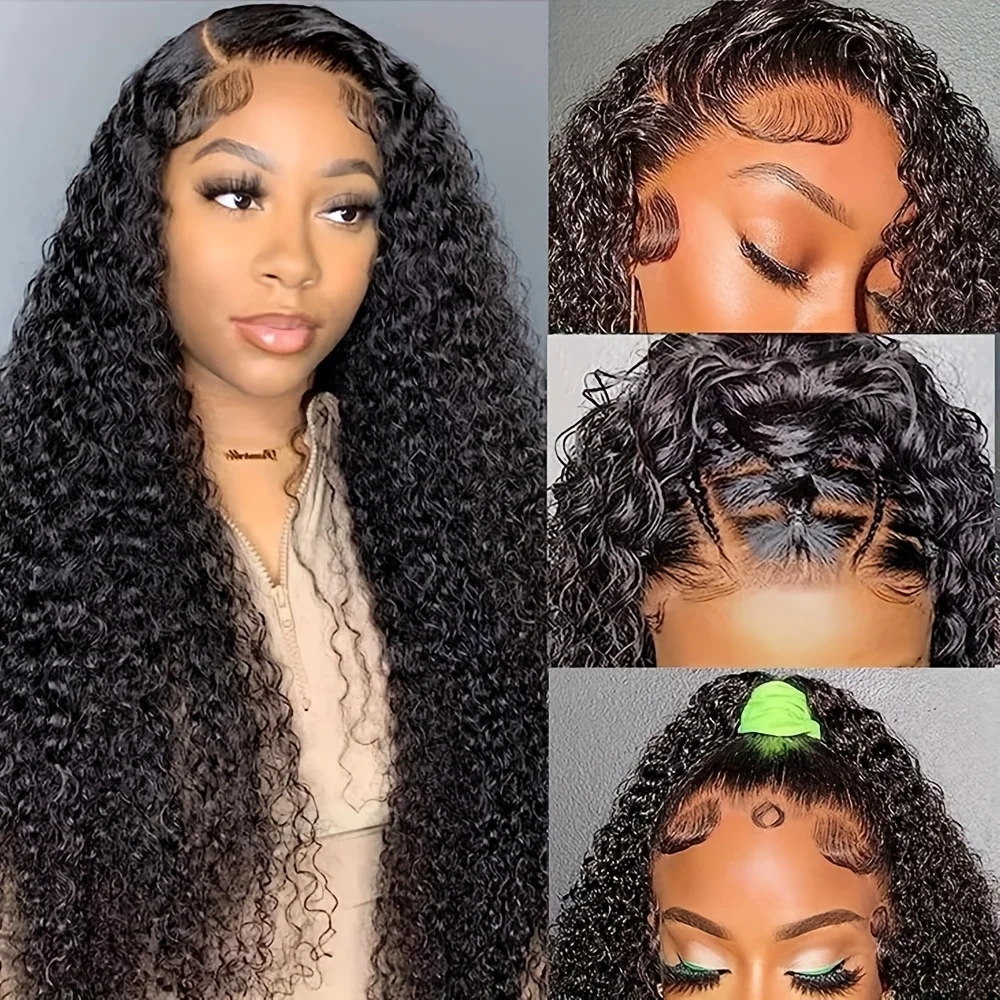 40-дюймовые HD кружевные фронтальные парики Человеческие волосы Джерри Вьющийся парик 13x4 HD Парики фронта шнурка Человеческие волосы 250% Плотность Вьющиеся парики для женщин