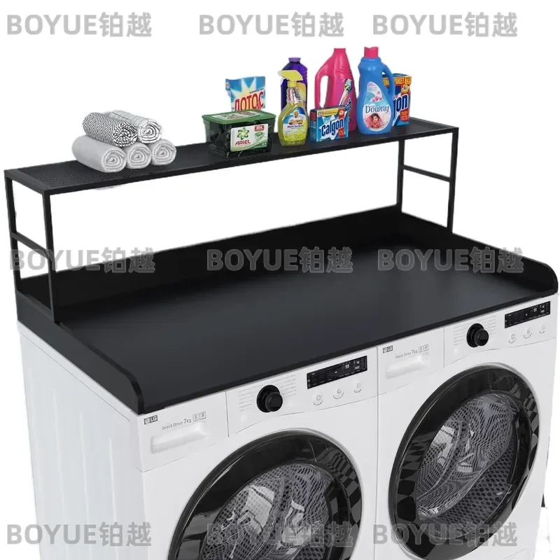 for Washing Machine Countertop Storage Rack Double Layer Wooden Shelf Bracket Household Organizer Stand