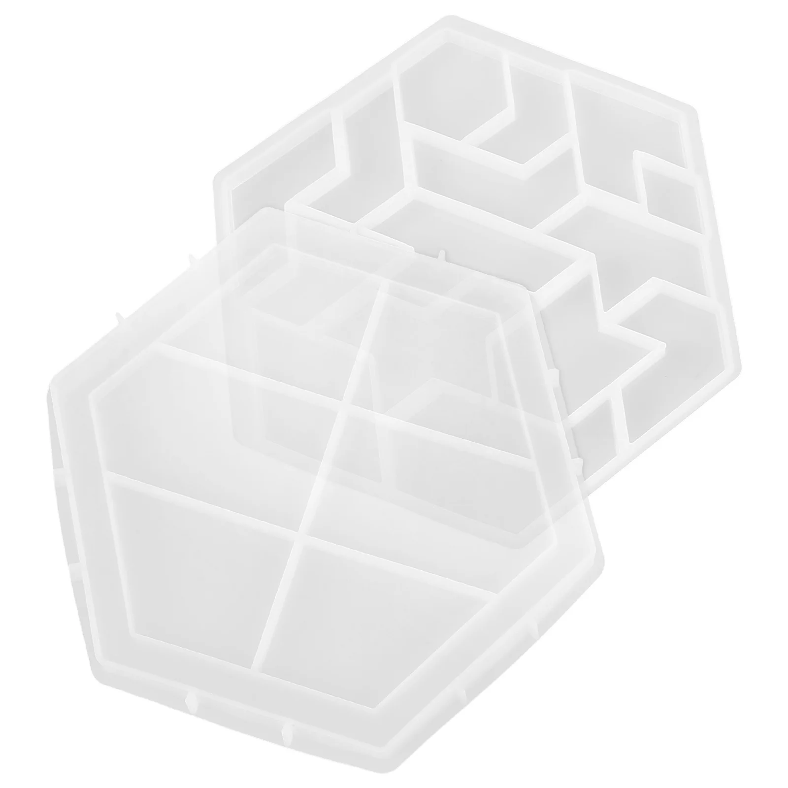 

Hexagon Tangram Resin Molds DIY Craft Home Decor Projects Silicone Puzzle Molds Family Bonding Enhance Childrens Creativity