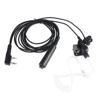 New 2-Pin Baofeng UV-5R 3 Wire Air Tube Headset PTT Mic Microphone Earpiece for UV-82 888S Kenwood Retevis RB618 RT622 Radio