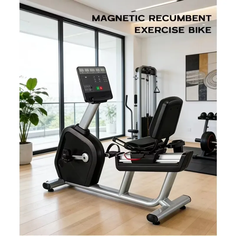 

Upright Recuent Indoor Spin Bike High Quality Exercise Bike Adjustable Resistance Steel Material LCD Display 10 Tension Levels