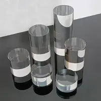 Clear Acrylic Column Sheet Stamping Block for Jewelry Packaging & Display Cosmetics  Stand Photography Props Rings Holder Riser