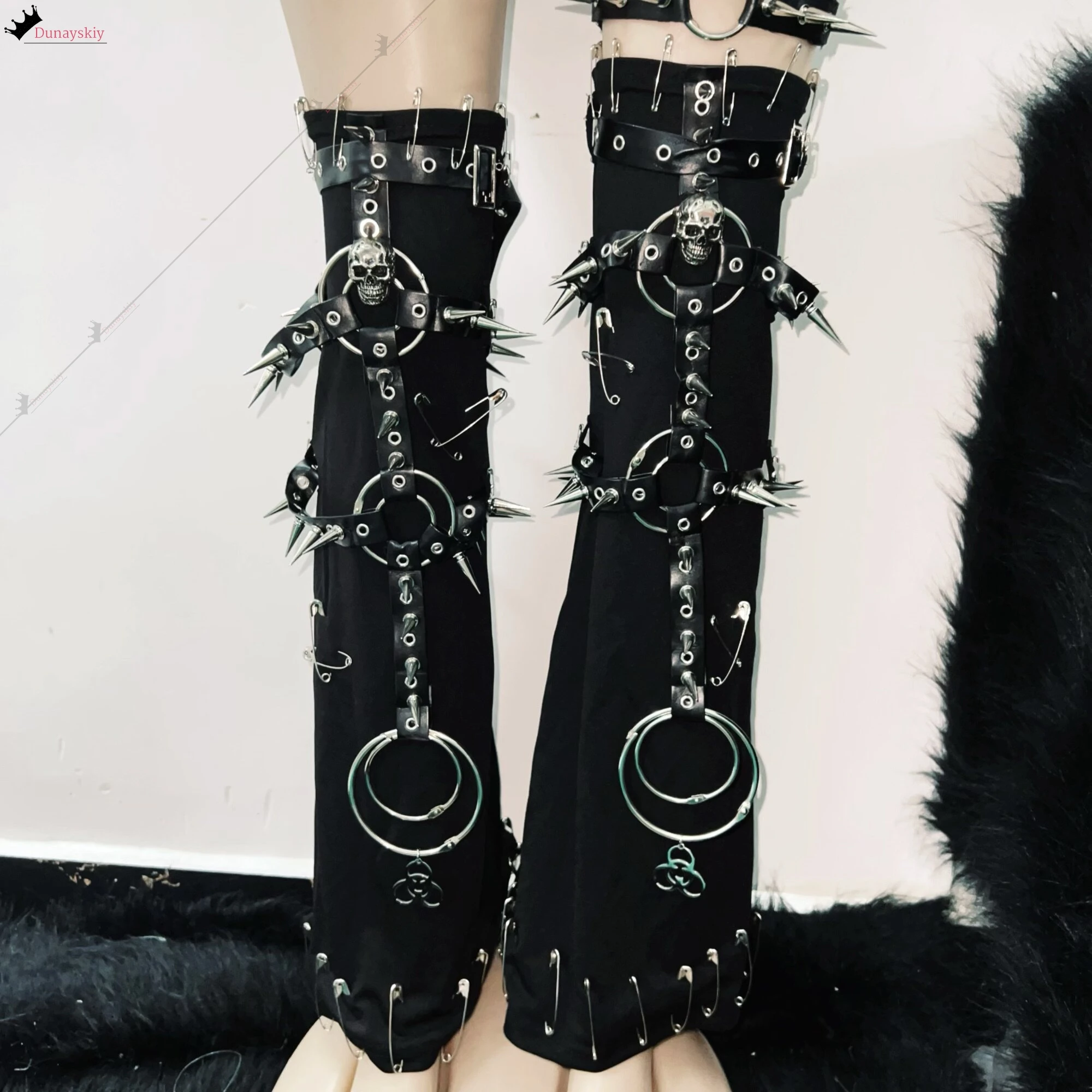 2026Halloween Carnival Cosplay Gothic Tank Tops Punk Tank Tops Halter Dress Disguise Theme Party Dress Up y2k Top Rivet Suits view 6