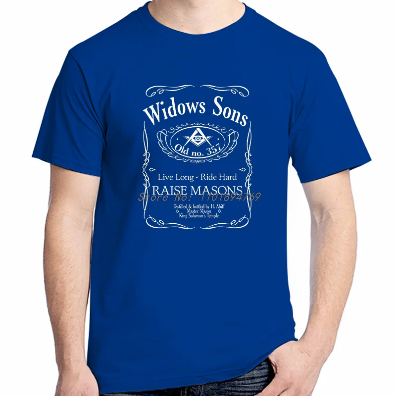 Masonic Mason Widows Sons Graphic T Shirts Mason H. Abiff Shriner Scottish Rite Summer Fashion Cotton Men's Short Sleeve T-Shirt