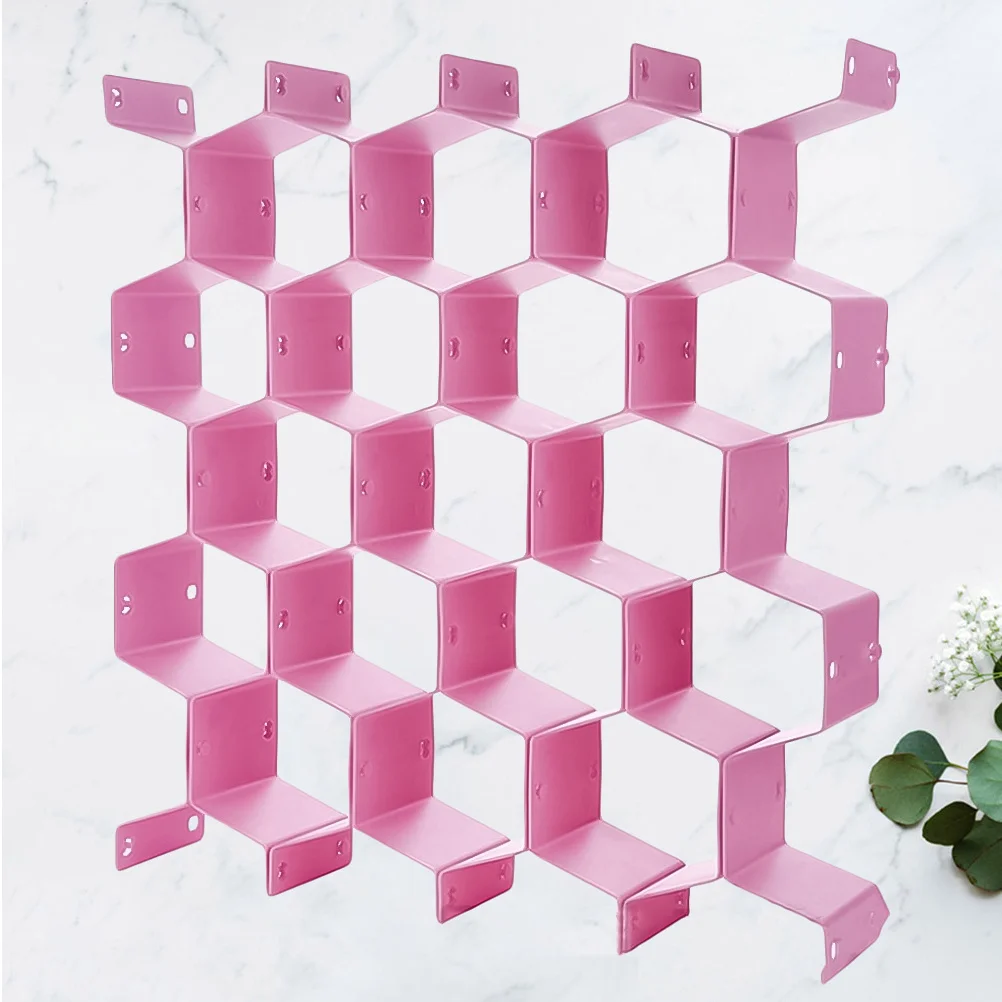 

8pcs Drawer Grid Organizer For Underwear Socks Bras Storage Home Closet Plastic Drawer Organizer Clapboard Clapboard Pink