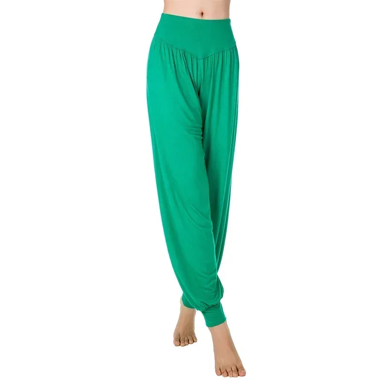 Summer Women Bloomers Modal Harem Pants Casual Sweatpants Solid Color Baggy Gym Yoga Jogging Pants Loose Dance Trousers