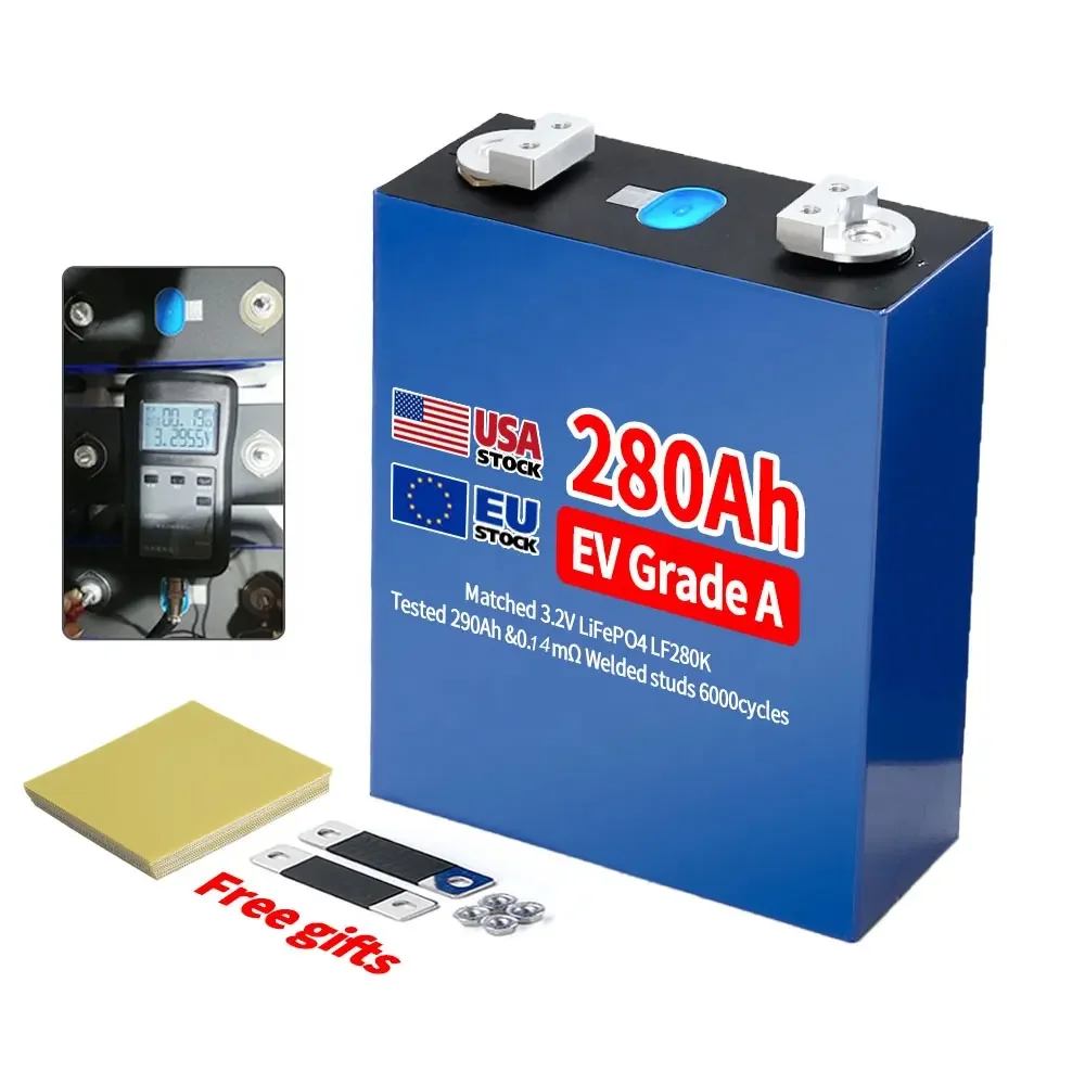 EVE280k brand new grade A  call 3.2v 280ah high capacity dual terminal for solar battery