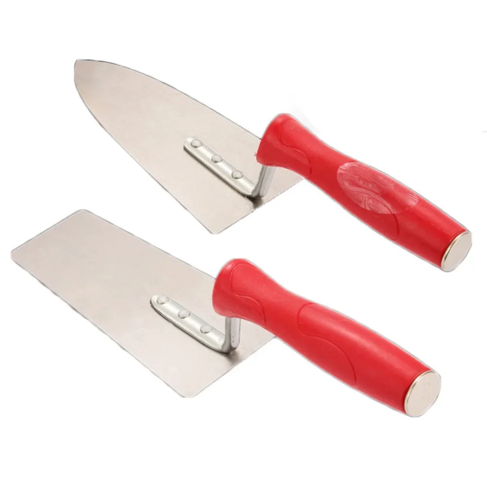 Construction Tools Putty Knife Brick Trowel Carbon Steel Blade Flat Head Pointed Head Plaster Tool Brick Trowel Hand Tools