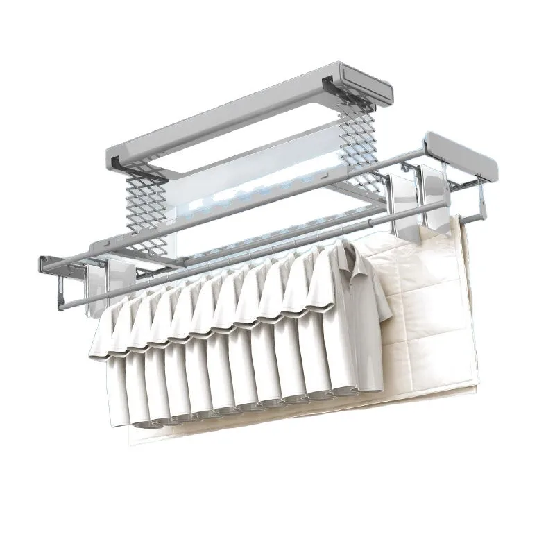 

Clothes drying rack, surface-mounted smart home drying rod, encryption, thickening and lifting, automatic balcony drying rod